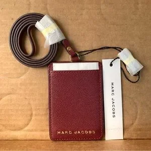 Marc Jacobs Accessories Nwt Marc Jacobs Pomegranate Idcredit Cardlanyardbadge Holder Poshmark